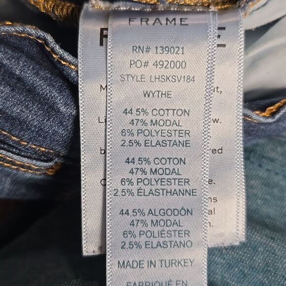 FRAME Denim Le High Slit Hem Skinny Jeans - Size 28 - Picture 14 of 14